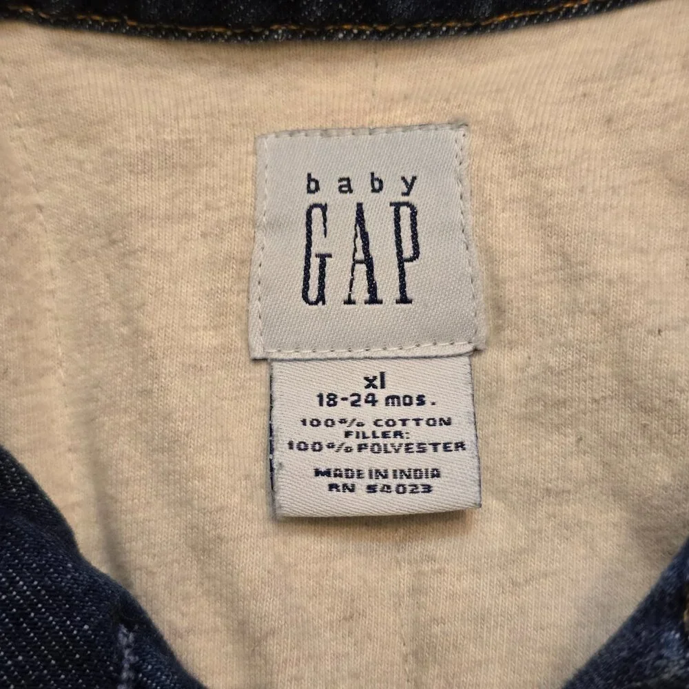 BABY GAP Denm Double Breasted Pea Coat sz 18-24m